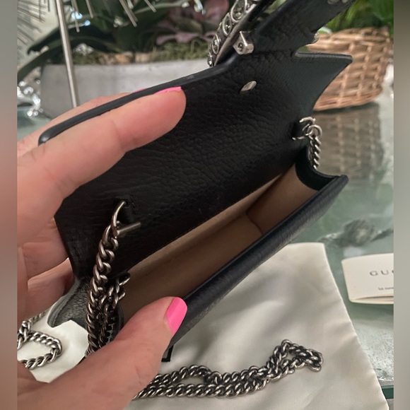 Gucci Dionysus black leather super mini bag, authentic EUC - Picture 4 of 11